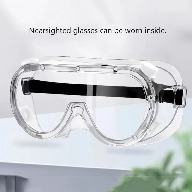 Goggles Swim - แว่นตานิรภัยในการทํางานแว่นตาป้องกันกันน้ํากันลมกันฝุ่นป้องกันหมอกห้องปฏิบัติการทํางานป้องกันแว่นตาสวนน้ํา
