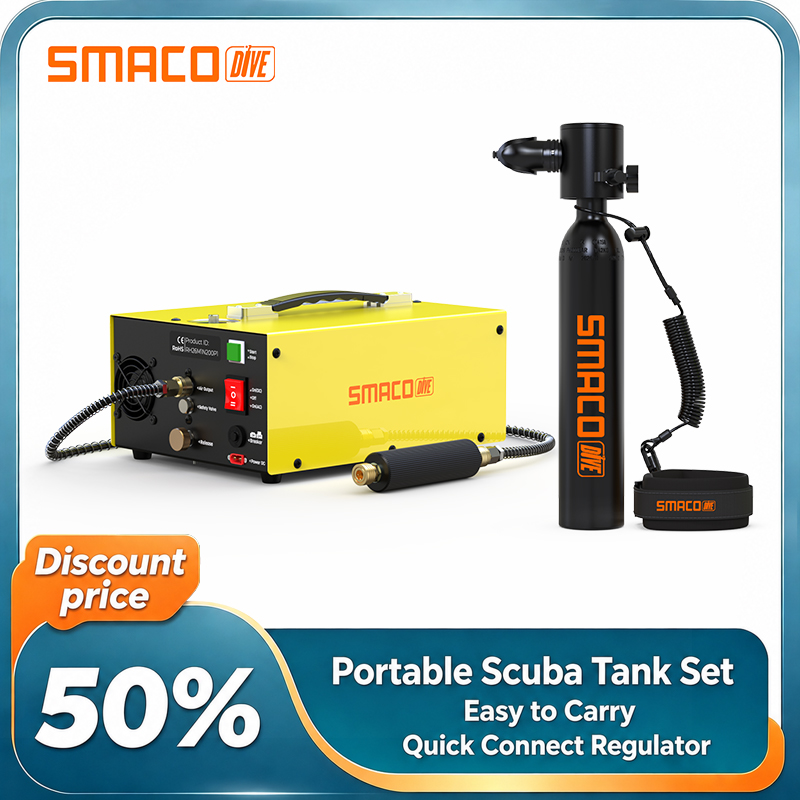 Snorkel Set - ชุดถังดำน้ำขนาดเล็ก SMACO แบบพกพา ขนาด 0.5 ลิตร