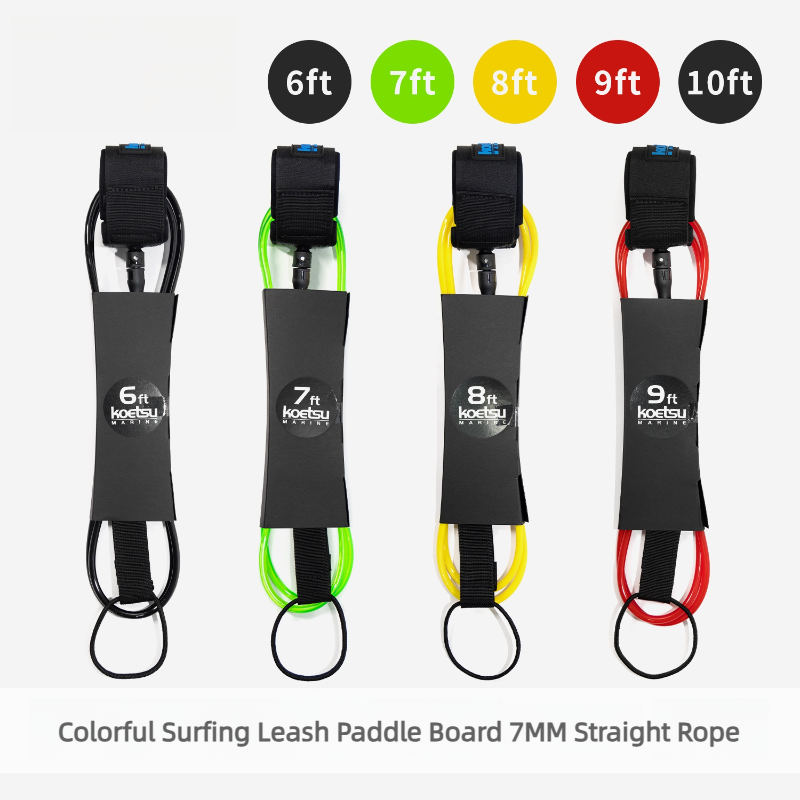 สายจูงสำหรับโต้คลื่นหลากสี ขนา - Surfboard Leash บทวิจารณ์และราคา