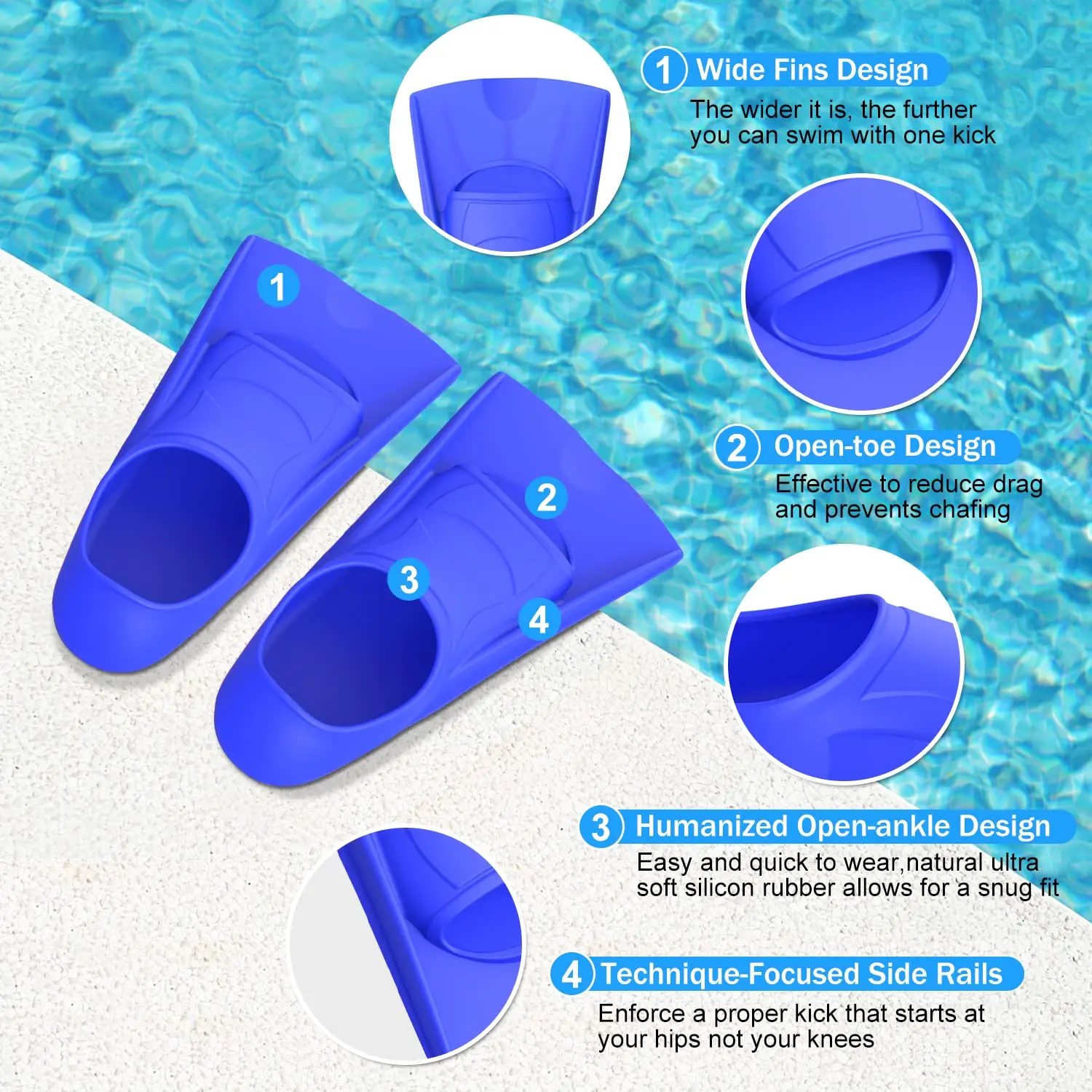 การฝึกอบรมว่ายน้ําครีบซิลิโคน  - Snorkel Set บทวิจารณ์และราคา